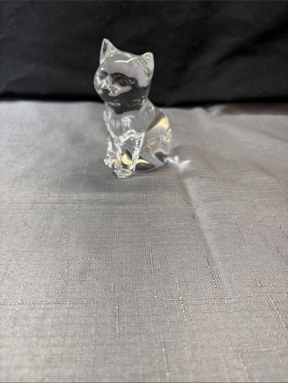 Lead Crystal Glass Princess House Cat Figurine